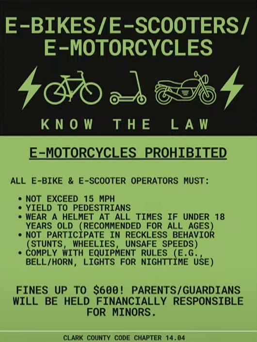 Condado Clark aprueba nueva ordenanza que prohíbe las bicicletas y patinetes eléctricos en el Strip 2 Screenshot 2025 05 07 062651