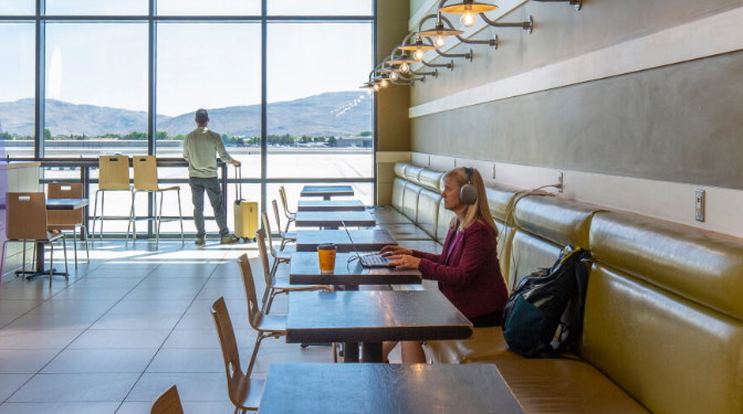 El aeropuerto de Reno revela imágenes del diseño de los nuevos vestíbulos en la terminal aérea