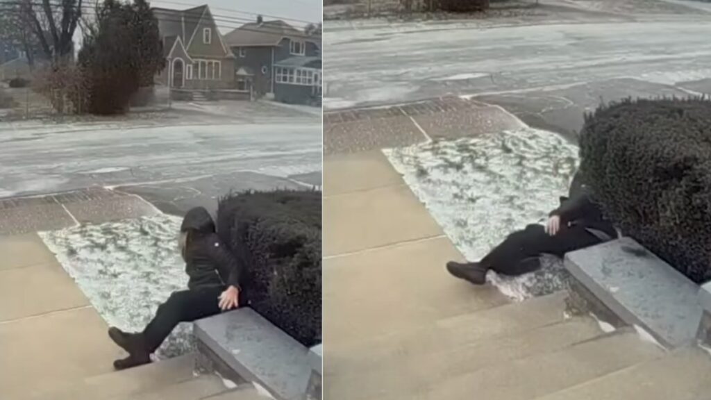 Abuelita de Reno experimenta vuelo inesperado por fuertes vientos en tormenta invernal