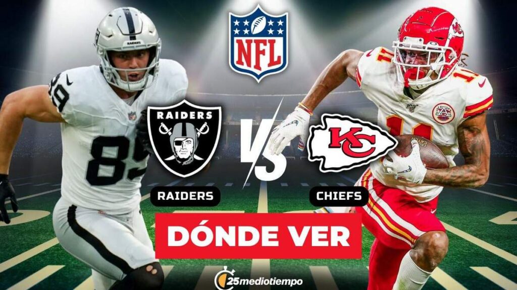 Cómo y Dónde Ver EN VIVO Chiefs vs Raiders: NFL Semana 18 en Reno