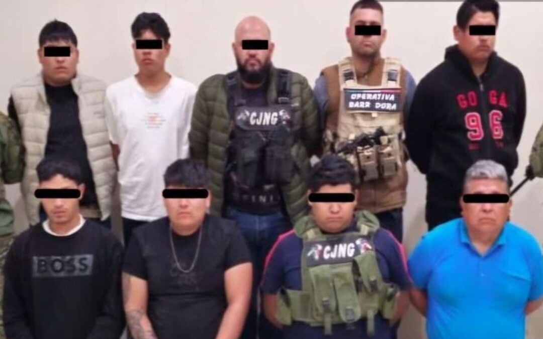 Detienen a 9 Presuntos Miembros de ‘La Barredora’ del CJNG en Tecamachalco, Puebla
