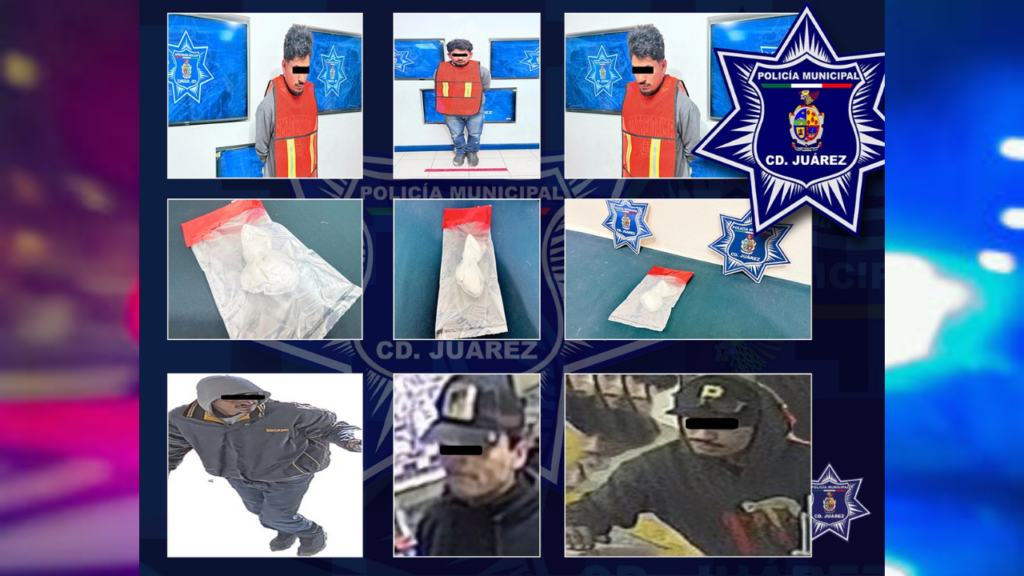 Detienen a Sospechoso de Robo Violento y Narcóticos en Juárez