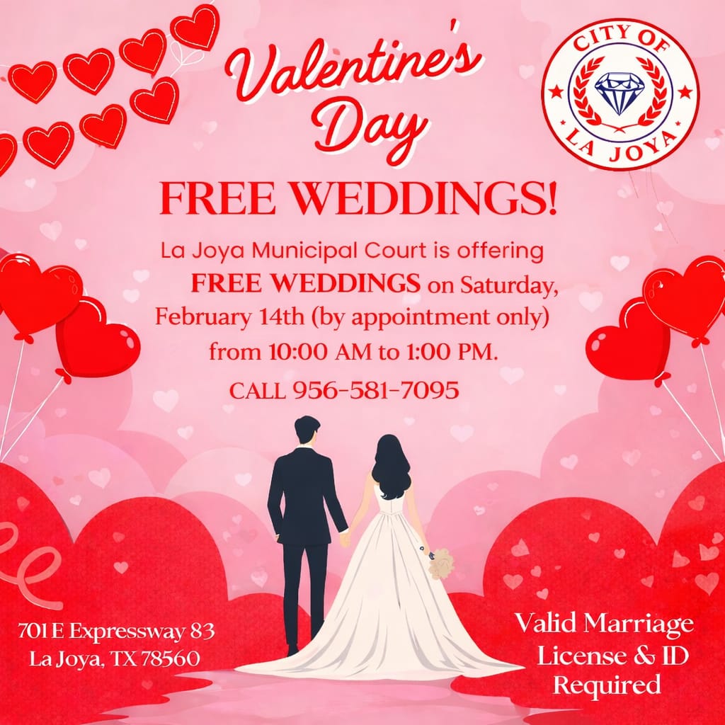 Celebra el Día de San Valentín con bodas gratuitas en La Joya