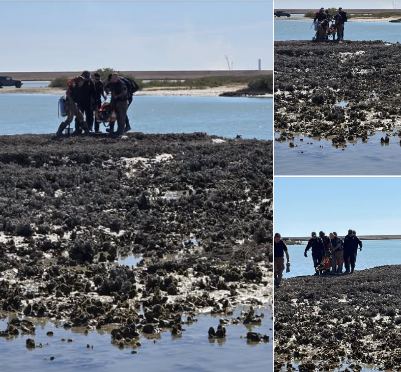 Rescate de adolescentes atrapados en lodo en la rampa para botes Jaime Zapata