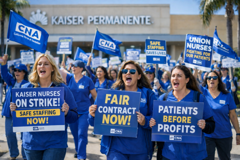 Huelga de Kaiser: Empleados de Farmacias y Laboratorios Exigen Mejores Condiciones Laborales
