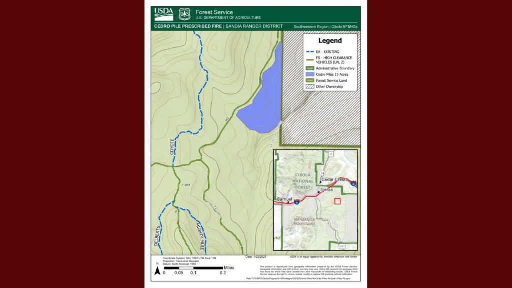 Quema Controlada en Albuquerque: El Bosque Nacional de Cibola Se Prepara para Reducir el Riesgo de Incendios