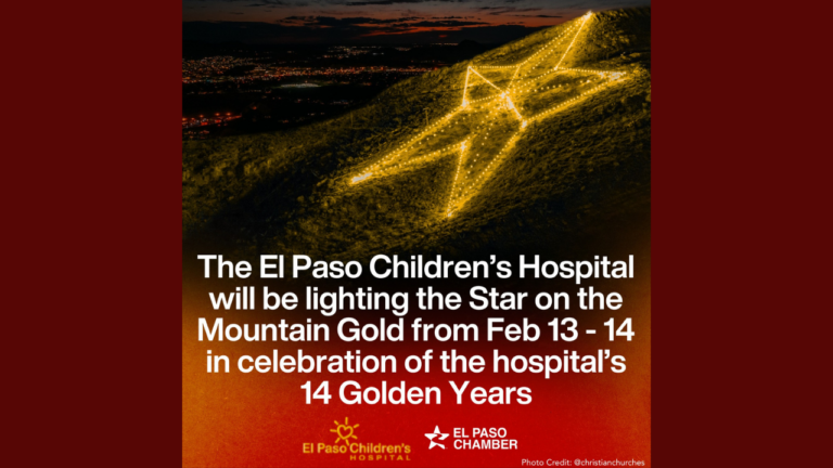 La estrella de la montaña ilumina El Paso en dorado para celebrar 14 años del Hospital Infantil
