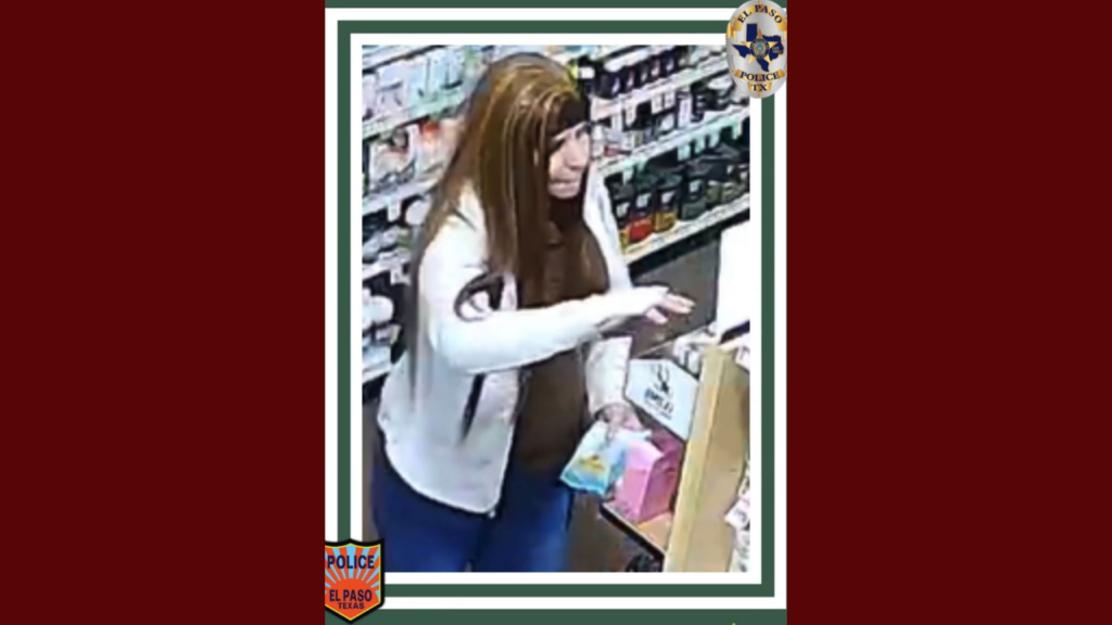 Buscan a mujer por presunto robo en tienda de Gateway West, El Paso