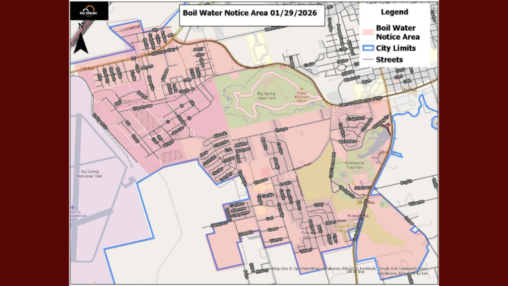 Big Spring: Continúan las Reparaciones del Servicio de Agua y Persiste la Orden de Hervir el Agua