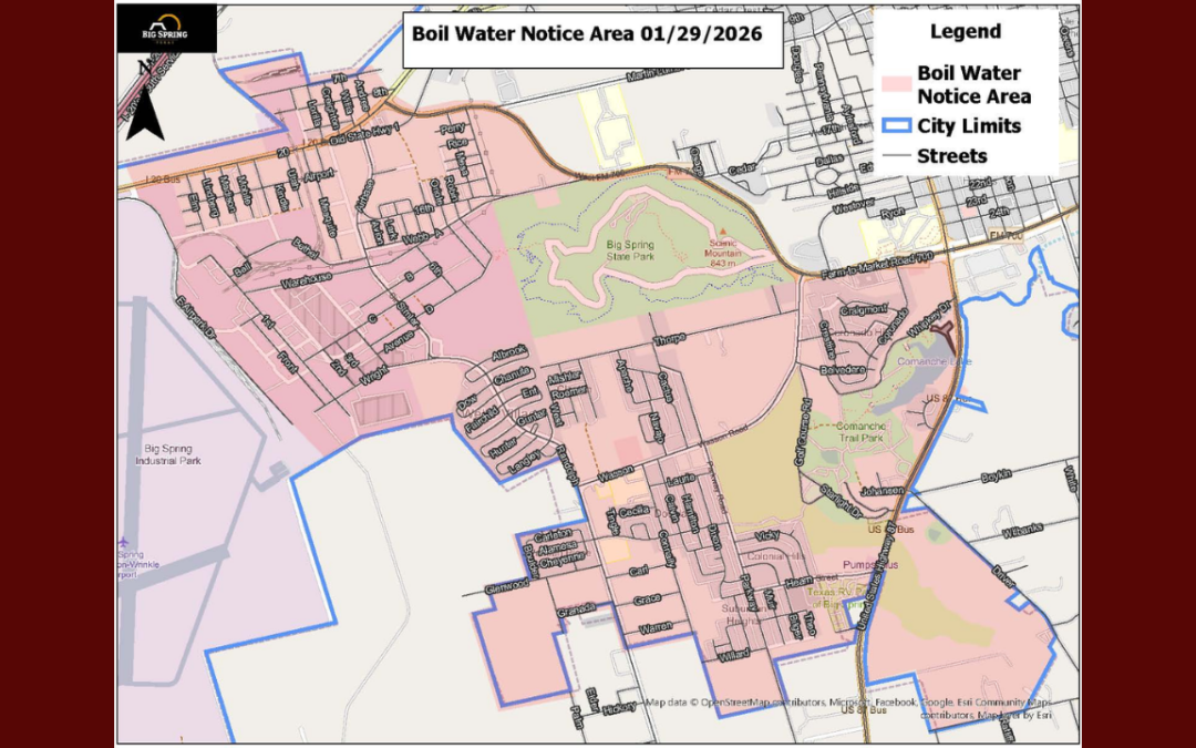 Big Spring: Continúan las Reparaciones del Servicio de Agua y Persiste la Orden de Hervir el Agua