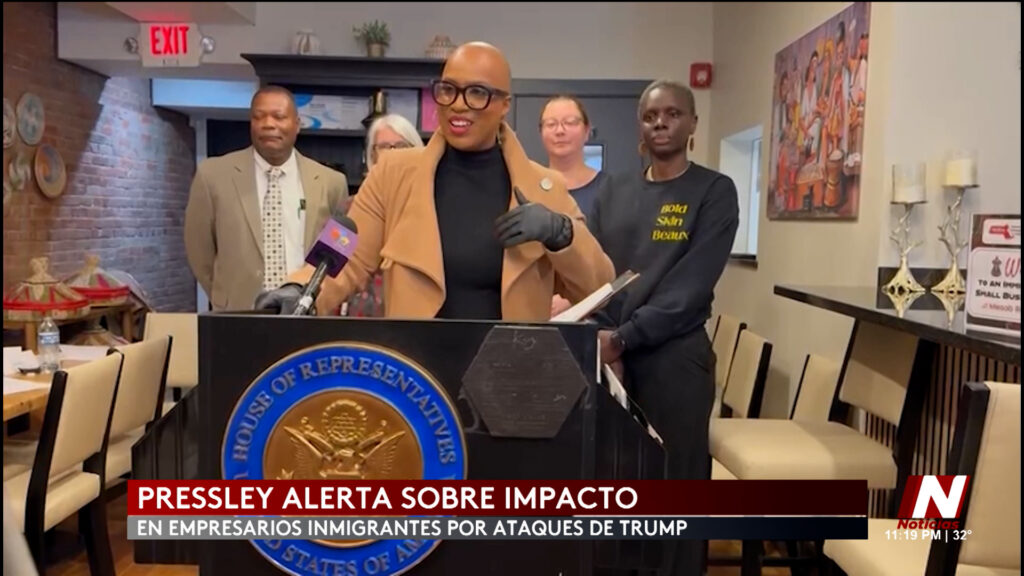 La Congresista Pressley Respaldando a los Empresarios Inmigrantes en Tiempos de Cambio