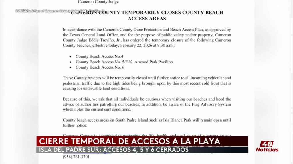 Mareas Altas Fuerzan Cierre de Playas en South Padre Island