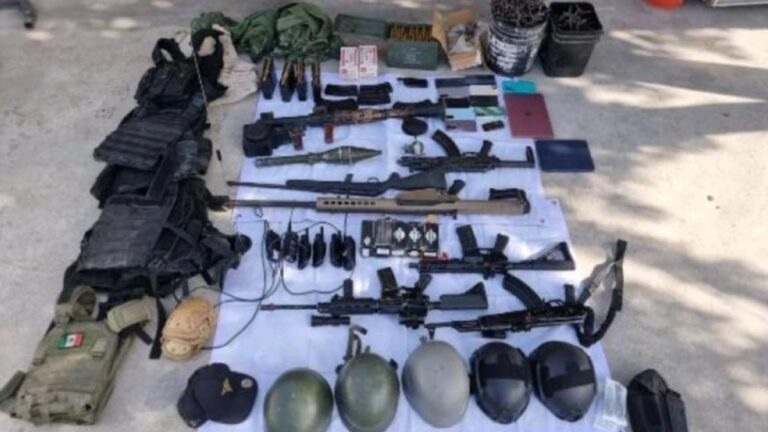 Ocho Detenidos y Lanzacohetes Asegurados en Operativo Contra el Cártel del Golfo en Matamoros