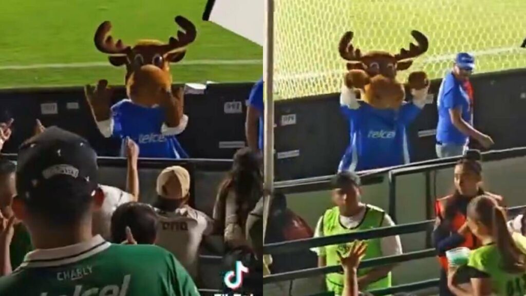 Botarga Interactúa con Aficionados en el León vs Necaxa de la Liga MX
