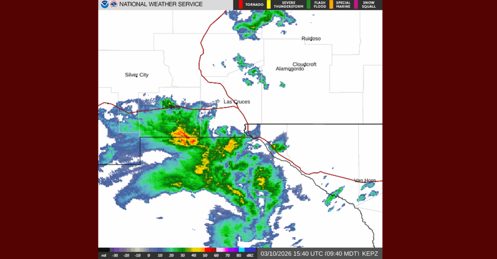 Probabilidades de lluvia en El Paso: Chubascos y tormentas se acercan