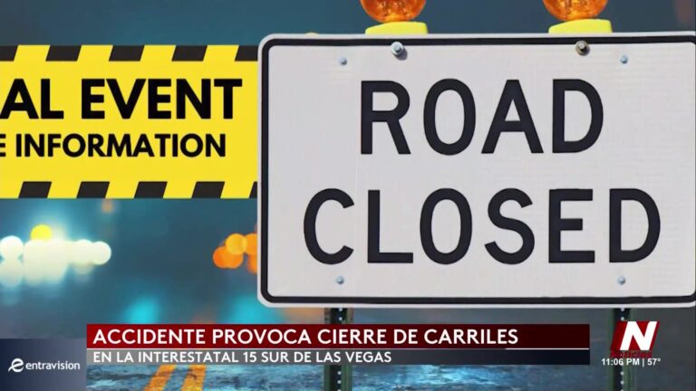 Impactante Accidente en la I-15: Interrupciones en Las Vegas