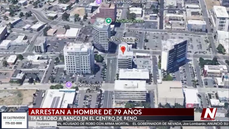 Arresto de un hombre de 79 años tras intento de robo bancario en Reno