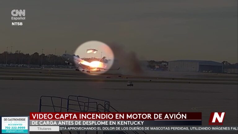 Investigación Federal Tras Incendio De Motor Y Desplome De Avión De Carga En Kentucky