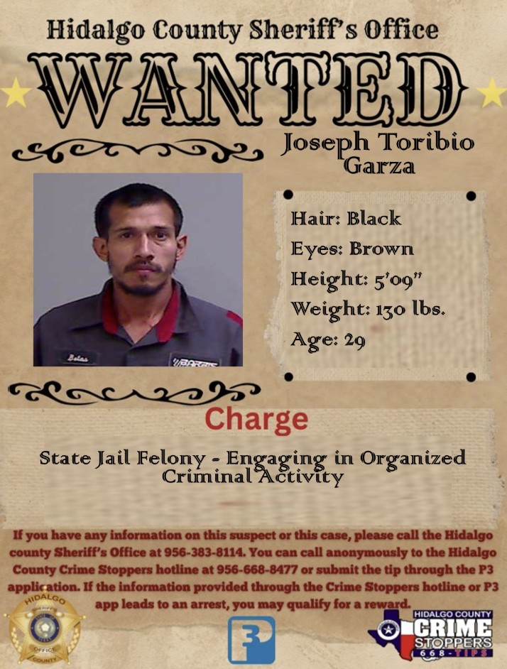 Cazan a Joseph Toribio Garza por Actividad Criminal Organizada en Hidalgo
