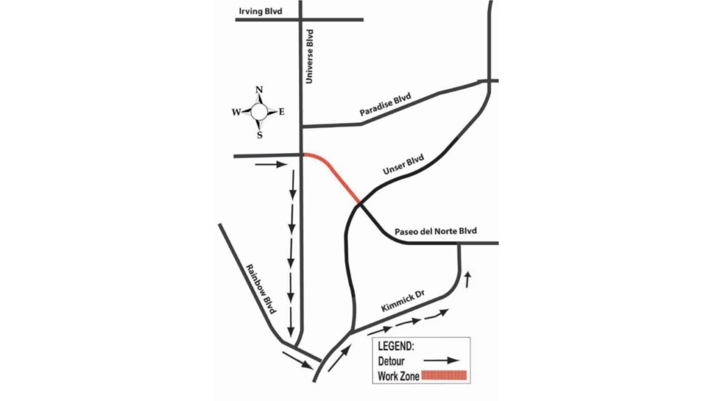 Cómo los Cierres en Paseo del Norte Impactarán el Tráfico en Albuquerque