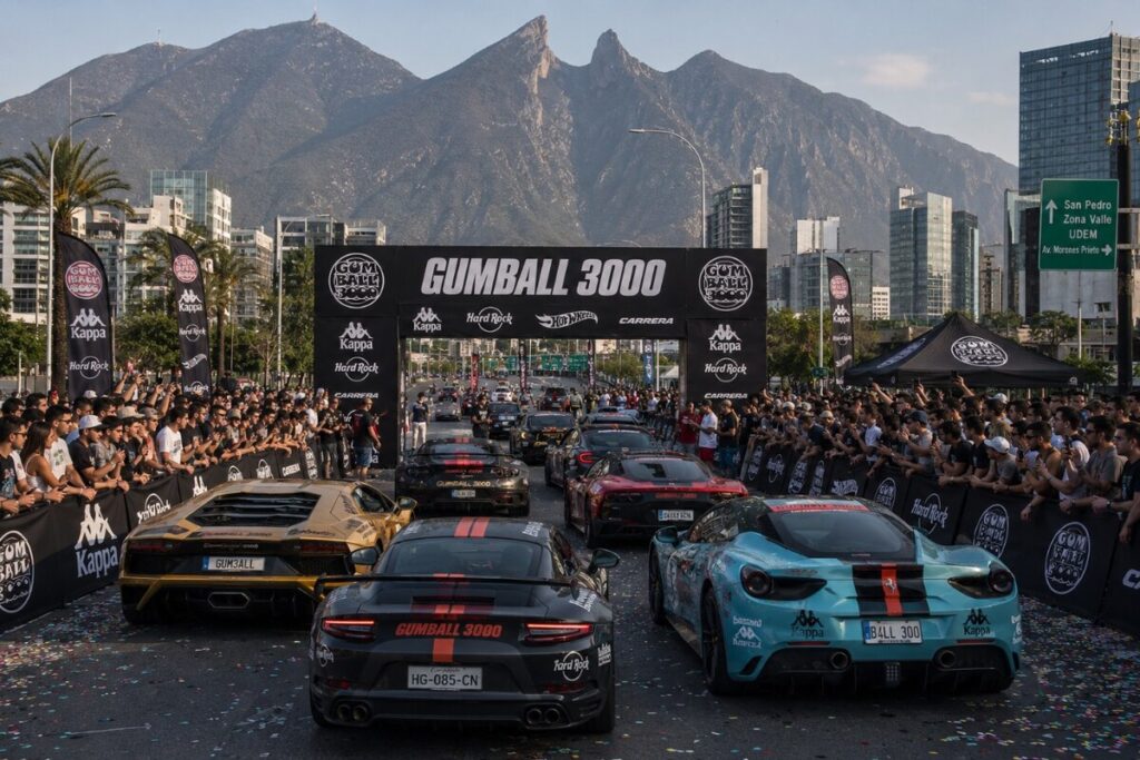 Gumball 3000 en Monterrey: Superautos y Concierto Gratis de Afrojack en la Macroplaza