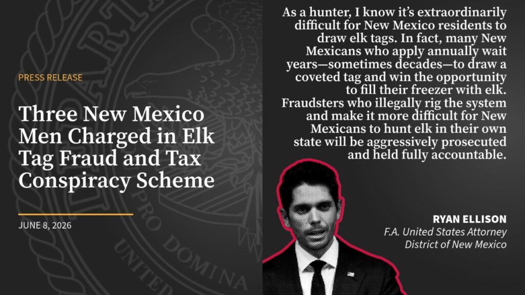 Fraude de Permisos de Caza en Nuevo México: Tres Hombres Acusados de Esquema Ilegal