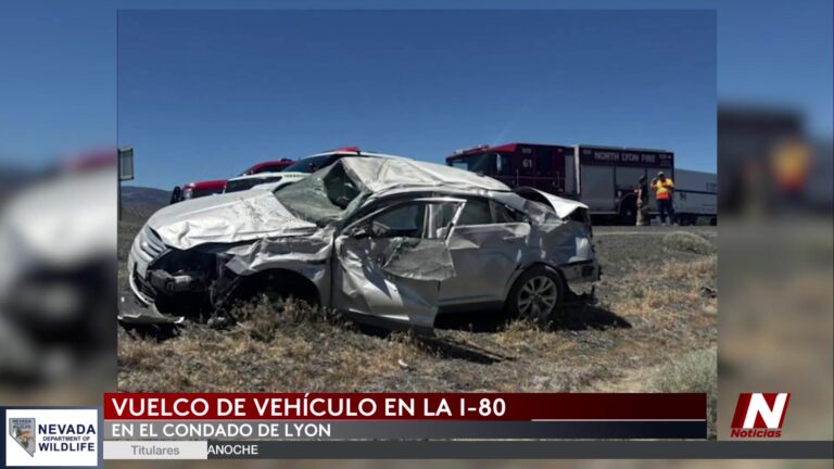 Volcado en la I-80 Moviliza a Equipos de Emergencia en el Condado Lyon