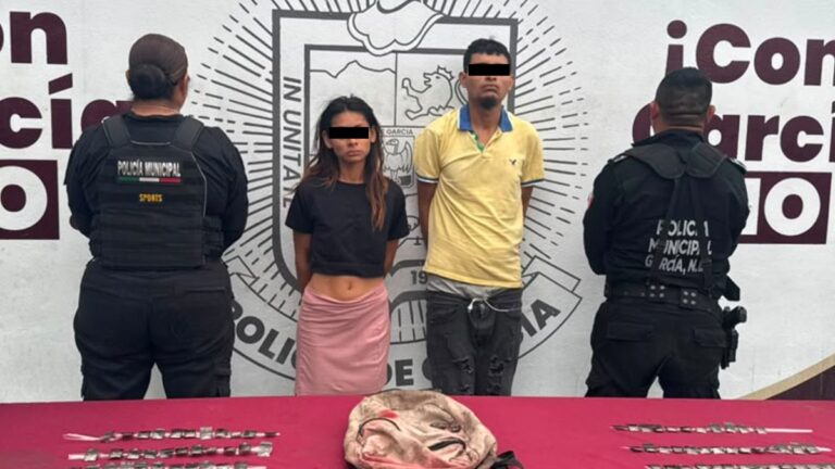 Detención de pareja con 60 dosis de droga sacude García, Nuevo León