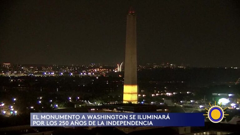 Monumento Washington: Monumento A Washington Ilumina La Capital Por El 250 Aniversario De Independencia