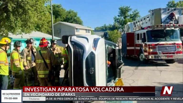 Accidente Sparks: Accidente Aparatoso En Sparks Deja Vehículo Volcado
