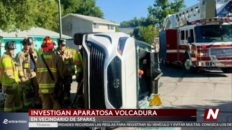 Accidente Sparks Nevada: Auto Termina Volcado Tras Accidente En Sparks, Nevada