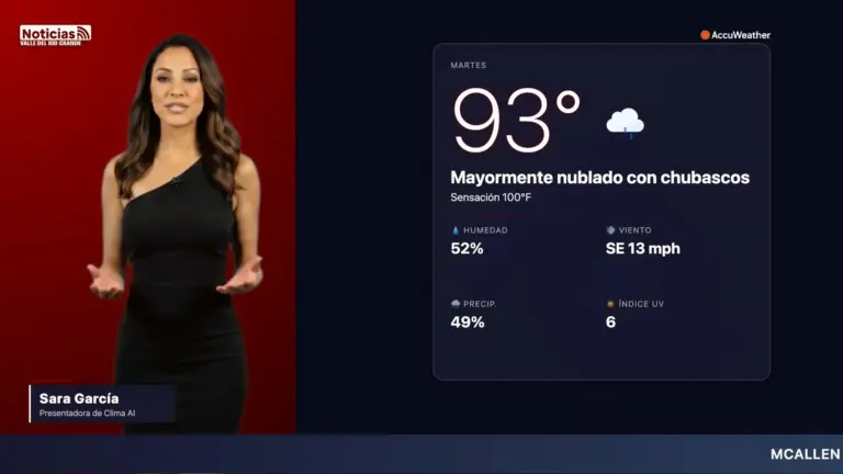 Clima en McAllen hoy: martes 7 de julio, edición de las 12:00 PM