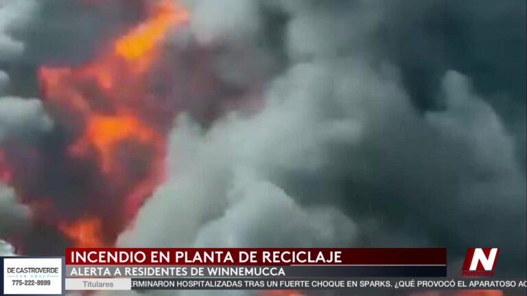 Alerta ambiental en Winnemucca por fuerte incendio en planta de reciclaje