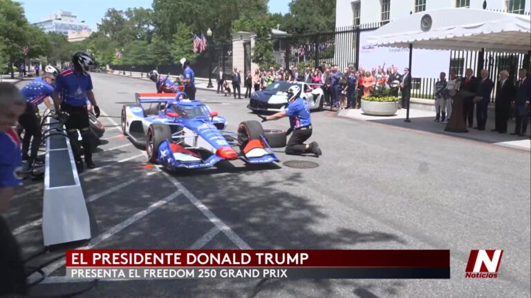 Donald Trump Recibe A Pilotos De IndyCar En La Casa Blanca Por El Aniversario 250 De EE.UU.