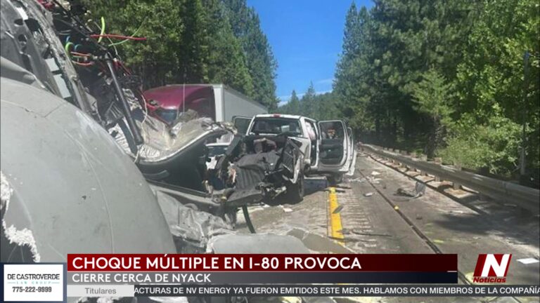 Choque Múltiple Cierra La Interestatal 80 Cerca De La Frontera Con California choque
