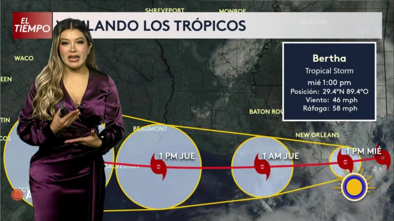La Tormenta Tropical Berta amenaza las costas del Golfo de México