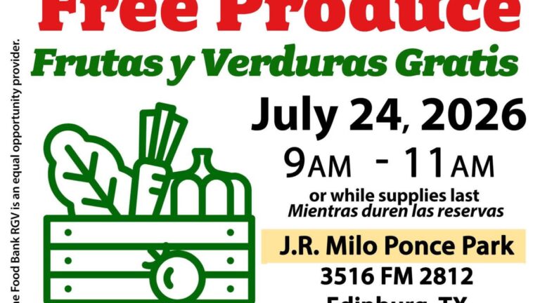 Food Bank RGV realizará distribución gratuita de frutas y verduras en Edinburg