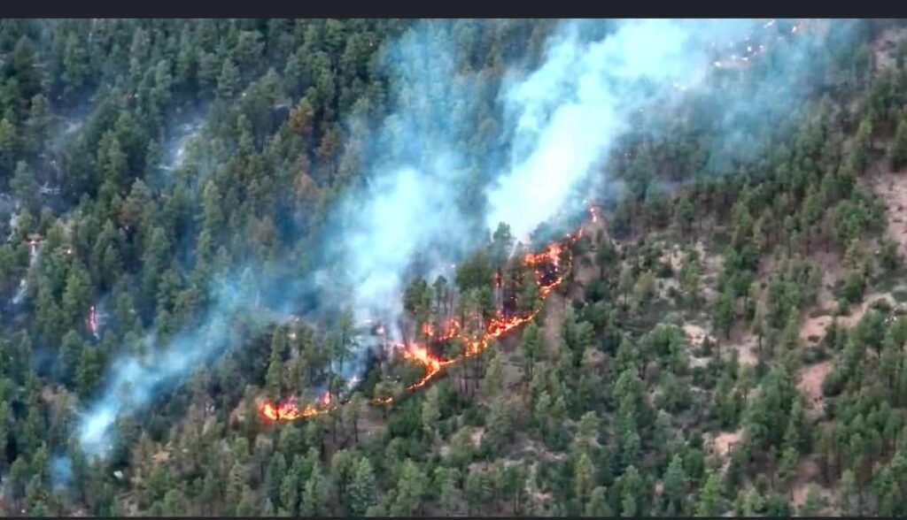 Combaten el incendio forestal “Beacon Fire” cerca de las montañas Turkey en el condado de Mora