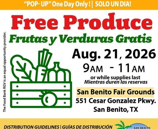 Distribución gratuita de frutas y verduras se realizará este viernes en San Benito
