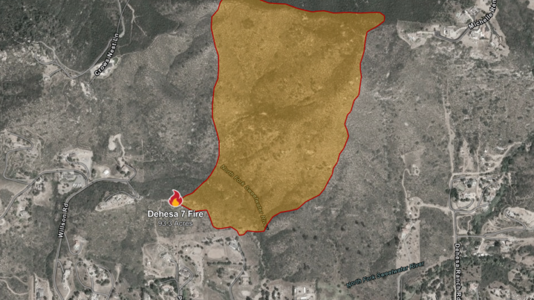 Incendio Dehesa 7 se mantiene en 50% de contención tras quemar 93 acres