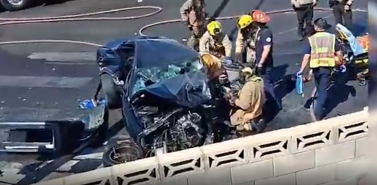 Choque devastador en el este de Las Vegas deja 2 personas en estado crítico