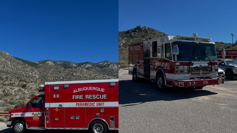 Bomberos de Albuquerque rescatan a un senderista extraviado en el sendero Embudo