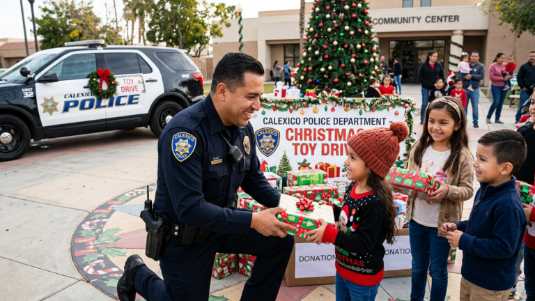 Policía de Calexico prepara evento navideño para apoyar a 30 niños