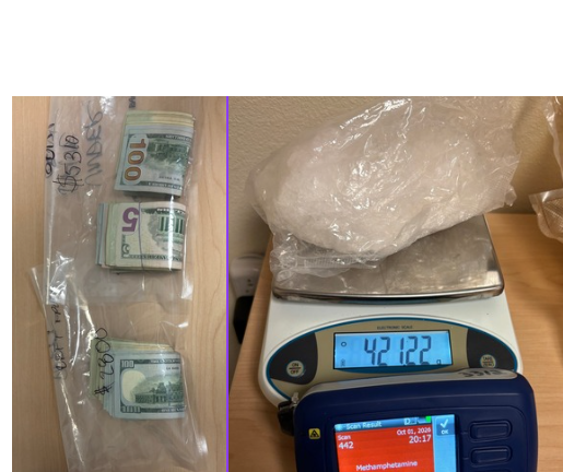 Metanfetamina: incautan más de 3 libras y $8,000 en operativo en Reno