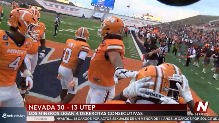 Nevada derrota 30-13 a los Mineros de UTEP. Los Paseños han sufrido 4 derrotas seguidas